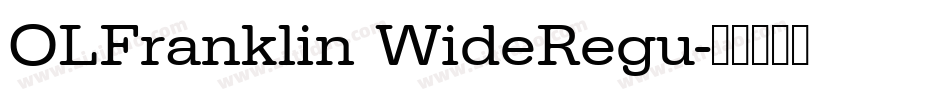 OLFranklin WideRegu字体转换